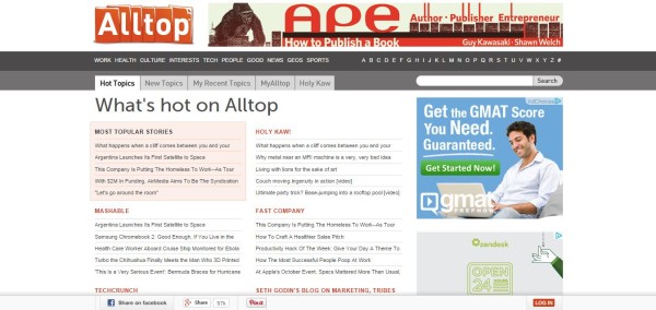 Tools That Enhance Your Content Marketing Efforts image Alltop.jpg 600x284