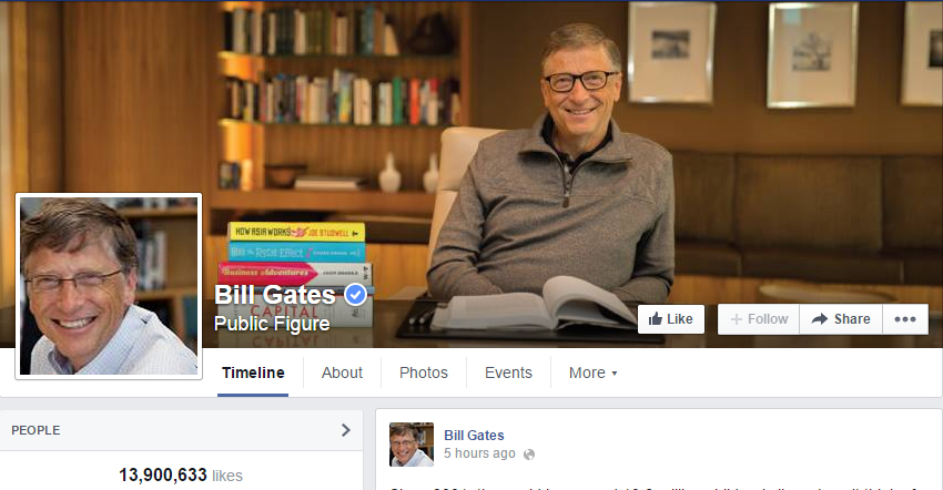 How ‘Social’ is Bill Gates? image bill gates facebook social marketing strategy.jpg