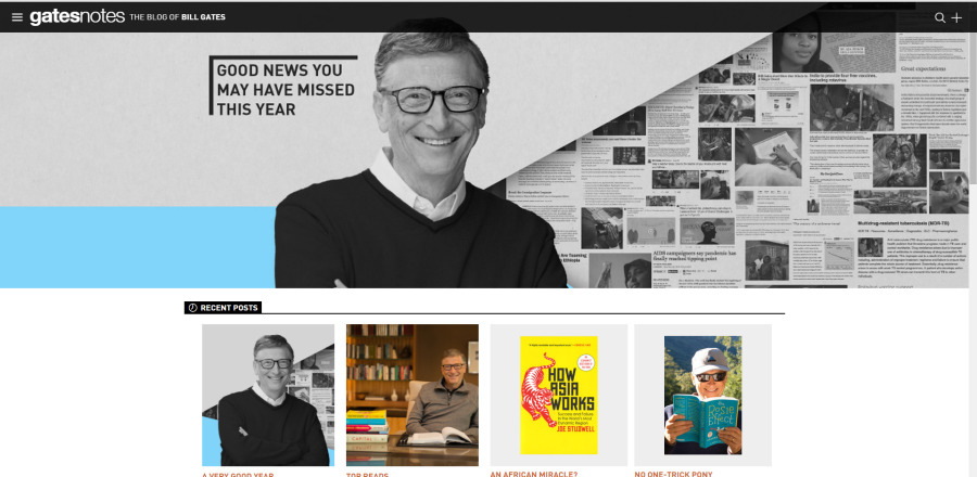 How ‘Social’ is Bill Gates? image gatesnotes screen capture e1418761948772.jpg 900x440