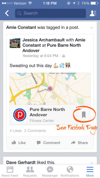 Social Media Quick Tips: Using The Facebook Save Feature image save mobile with circled save 338x600.jpg