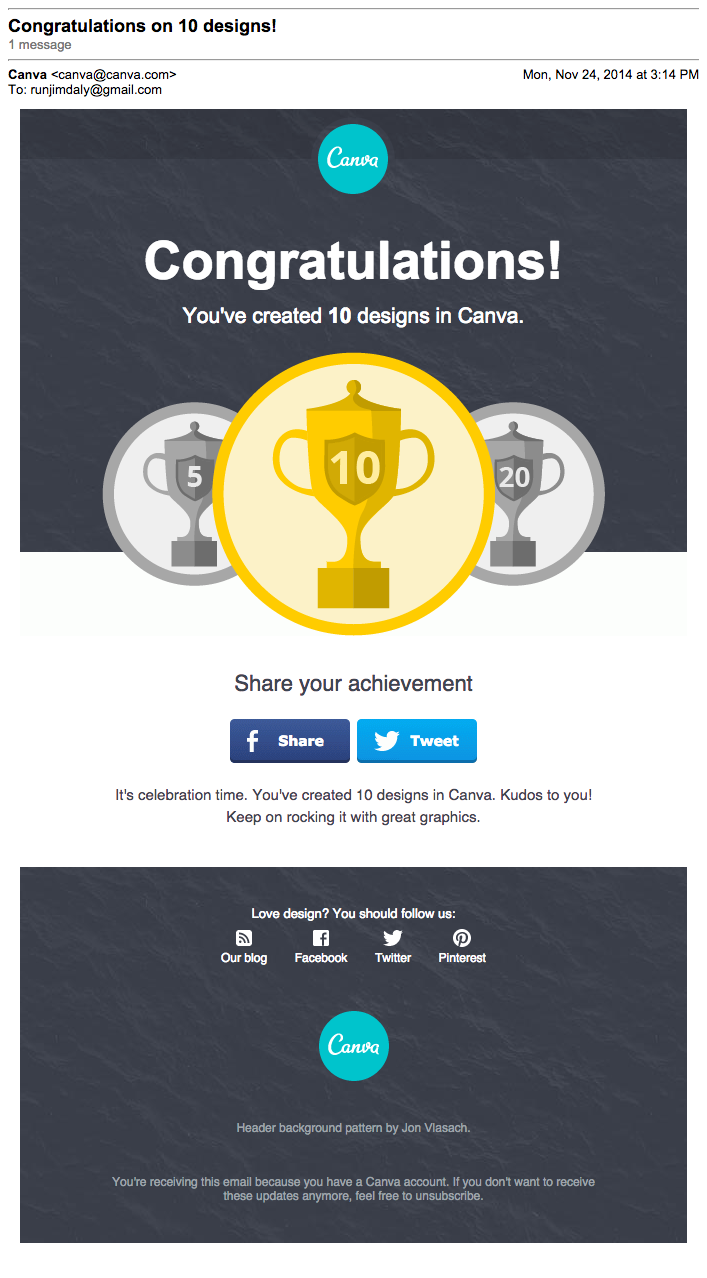 Canva Behavioral Email