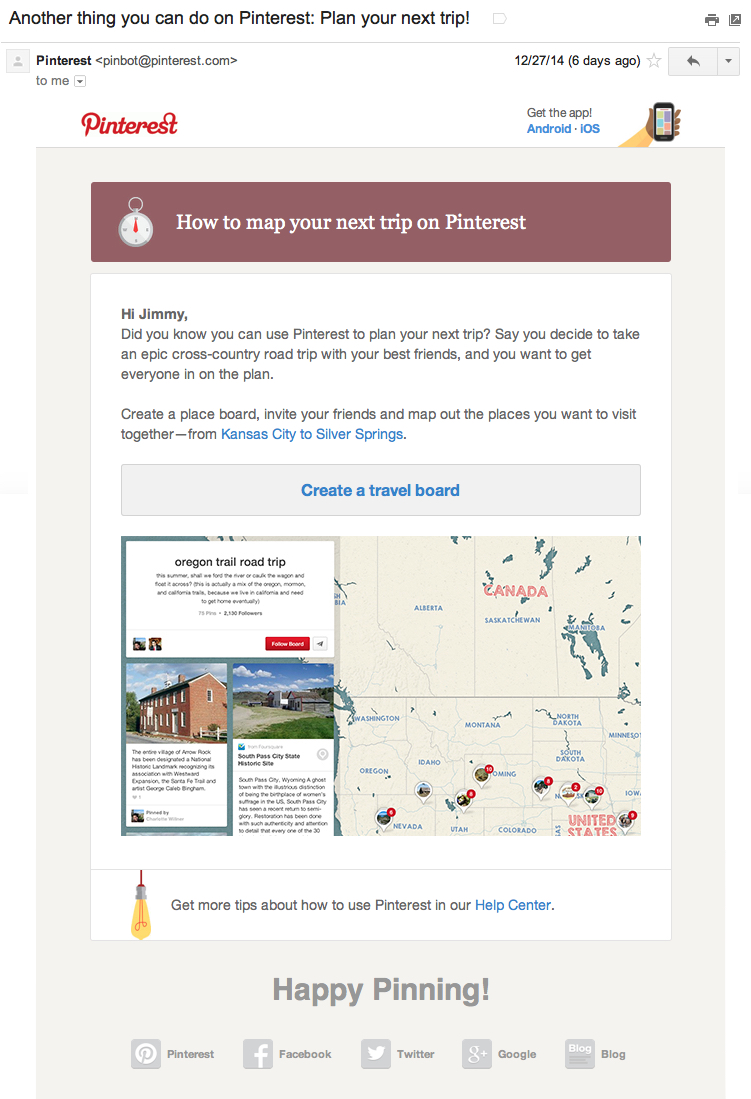 pinterest onboarding