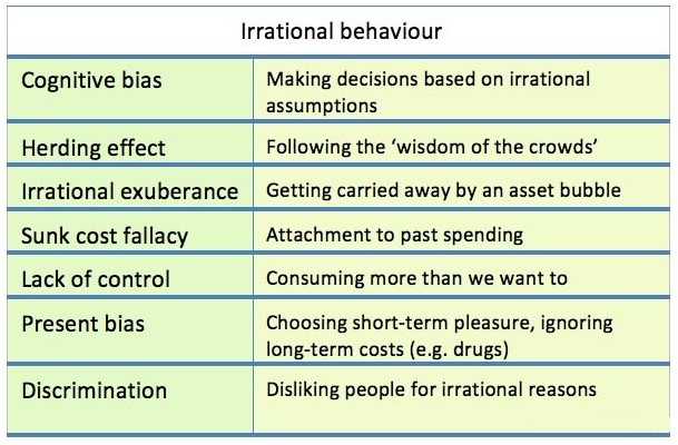 Making Sense Out of Irrational Behavior