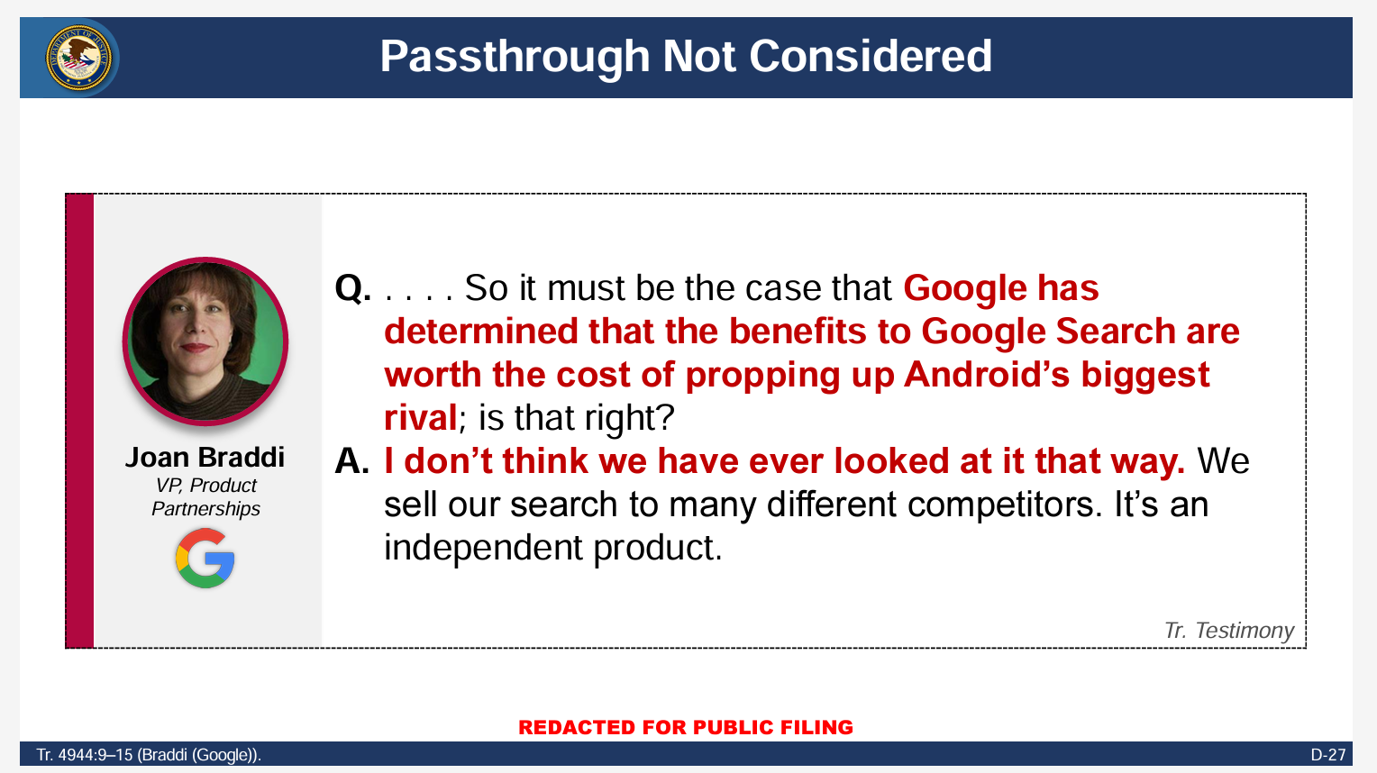 Why Google lost: The DoJ’s case in 11 slides