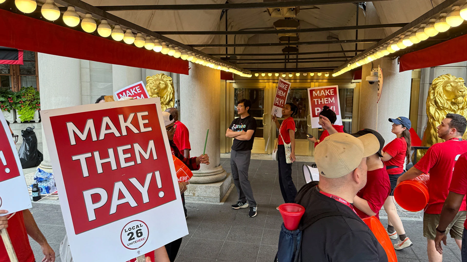 About 10,000 major hotel chain workers are on strike in these eight cities