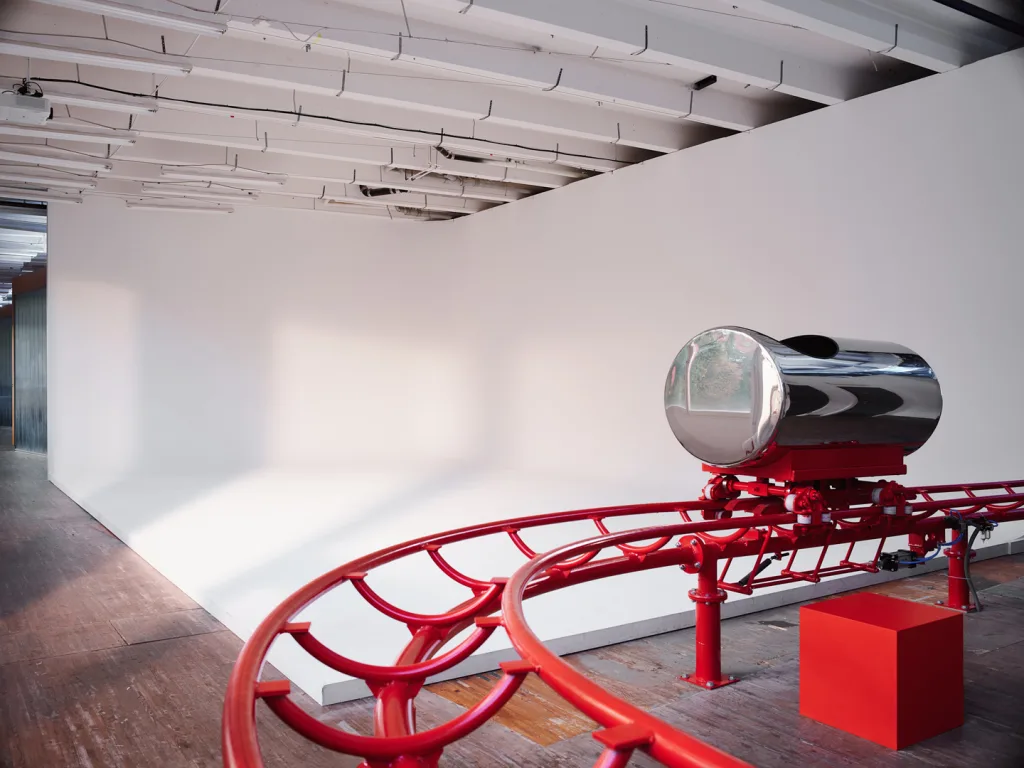 Think your office is fun? This Swedish studio has a fully-functioning indoor roller coaster